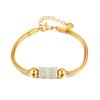 Stainless Steel Gold Color Geometric Bracelet for Women Holiday Gift Wrist Chain Jewelry Accessories