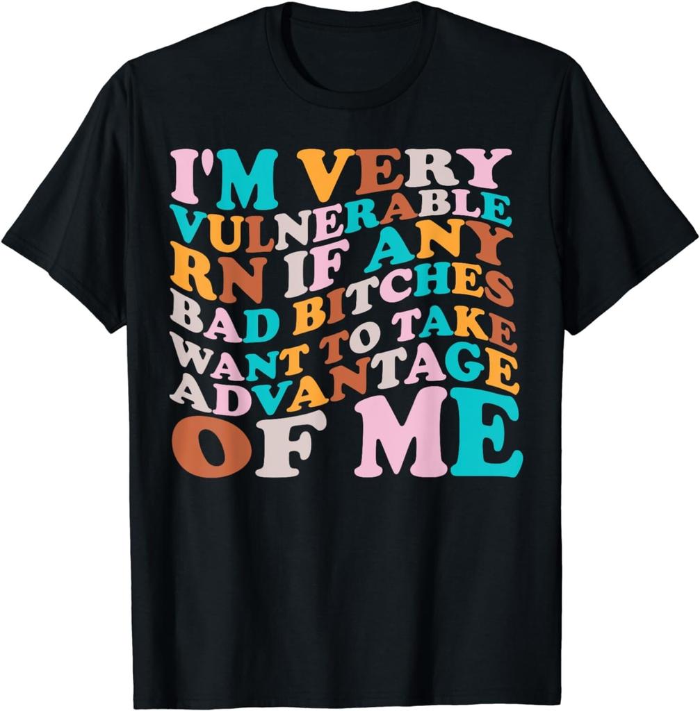 Retro I'm Very Vulnerable RN Gift Unisex T-Shirt Mens Womens Tees Top