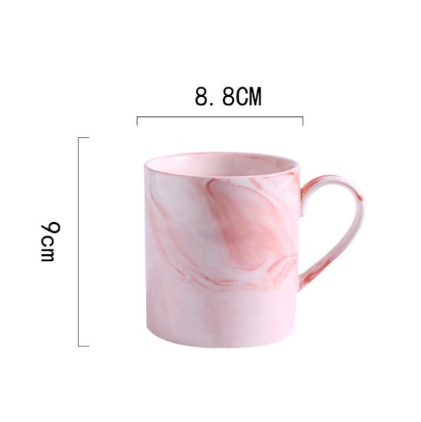 380 Ml Marble Inlaid with Gold Ceramic Coffee Cups Milk Drinking CUPS Office Gifts