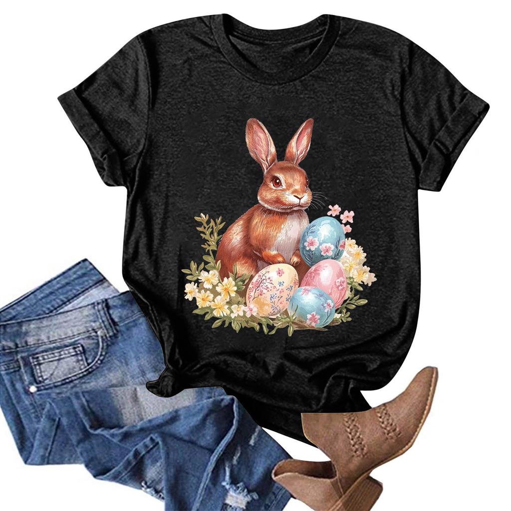 Женская модная повседневная футболка с круглым вырезом и принтом, пуловер с короткими рукавами, топ