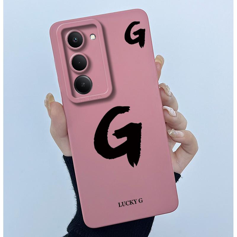 For Xiaomi Redmi 15 5G Cover Case Cute Initial Letters Couple Silicone Soft Matte Phone Bumper for REDMI15 5G Shockproof Casing