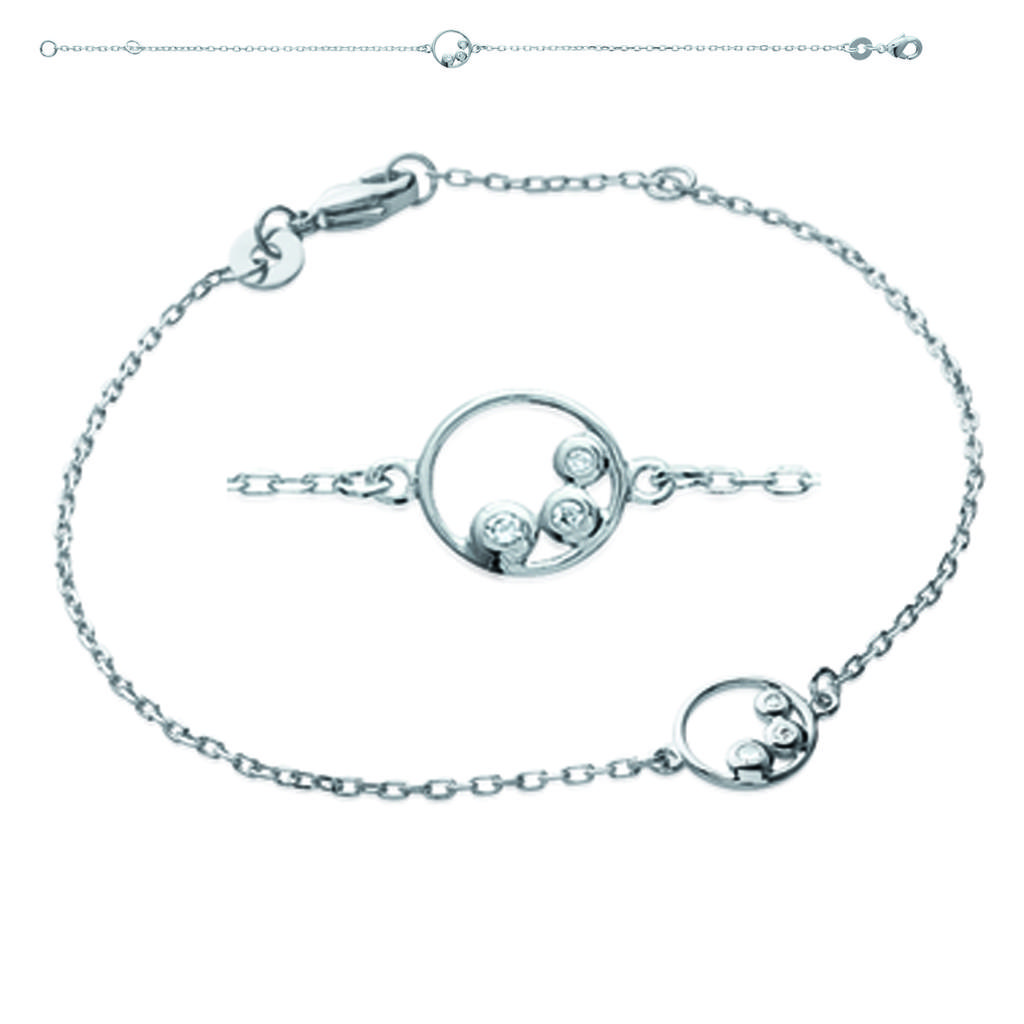 Les Trésors De Lily [K5190] - Silver Bracelet 'Goddess' Silver White (rhodium-plated) - 8 Mm
