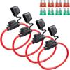 Inline Fuse Holder  Waterproof Inline Fuse Holder Mini, Small, Standard Blades Fuse for Car Boat Motorcycle Truck
