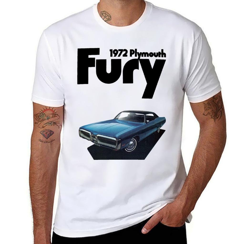 Футболка PLYMOUTH GRAN FURY Большого Размера Повседневный Топ для Улицы
