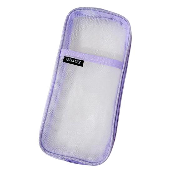 Простой сетчатый тканевый пенал, дышащий, компактный размер, большая емкость, прозрачная сетка, дизайн для хранения