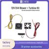 3D Printer DC4010 Axial Flow Blower Fan Kit, 12V/24V, Two-Piece