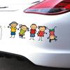 Lovely Boy Girl Cartoon Children Car Sticker Cute Kids Window Decal Family