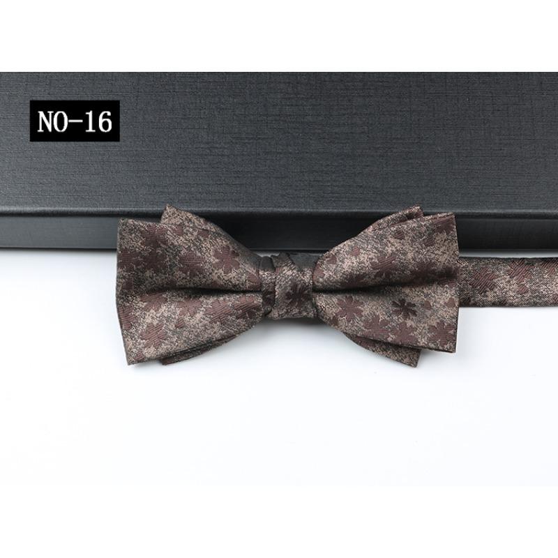 Деловой галстук-бабочка Мужская рубашка Костюм Джентльмен Узор Высококлассный Свадебный Ведущий Банкетный Бант