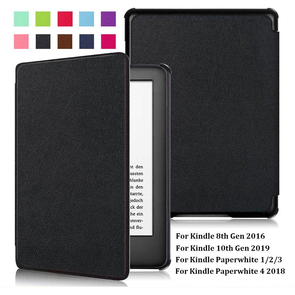 Colorful Ultra Slim 6" eBook Reader Protective Shell Cover PU Leather Smart Case