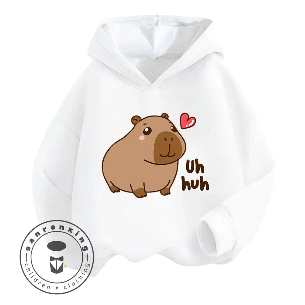 Capybara Cartoon Natural Cotton High Quality Niche Design Exquisite Details Feel Skin Friendly Children's Autumn Winter Hoodie