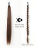Synthetic 28 Inch Braided Ponytail Extension Long Straight With Rubber Band Braided Ponytail For Women's Daily Use