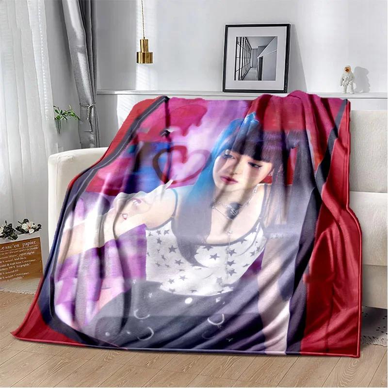 Japanese HipHop Girl Group Xg Character Print Blanket Shooting Stars Warm Plush Cozy Throw Blanket for Beding Couch Fans Blanket