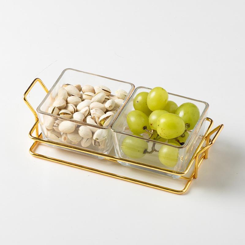 Роскошная тарелка для салата с сухофруктами, блюда для закусок, прозрачная квадратная банка для десерта, сетка для хранения продуктов, лоток для консервов, коробка