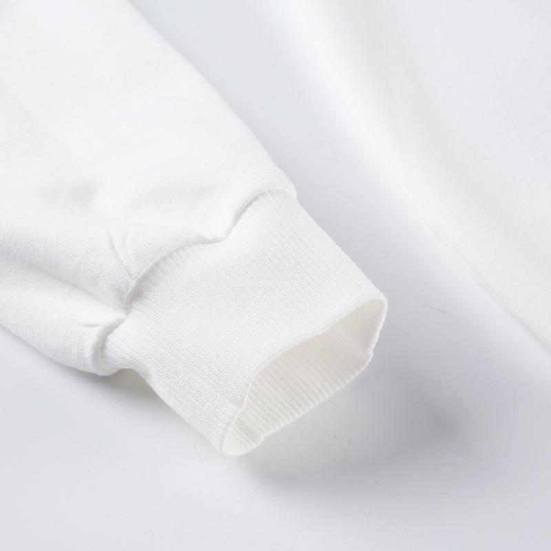 Ретро-маленькие буквы напечатаны на одно плечо сексуальный длинный рукав топ для женщин свободные универсальные ленивые стиль толстовки с капюшоном футболки женские