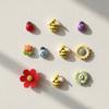 10pcs Tulip Flower Fridge Magnets Oval Shape Insect Refrigerator Sticker  Home Decor