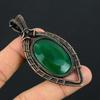 Созданный в лаборатории изумрудный драгоценный камень, чистая медная проволока, обернутая подвеской ручной работы, ювелирный подарок