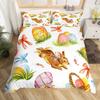 Милый пасхальный кролик пододеяльник Twin Queen Мультяшный кролик комплект постельного белья Kawaii Animal одеяло покрывало весенние цветы покрывало