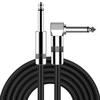 Guitar Cable 10ft Mitsurumento Cable Bass AMP Cord for Electric Guitar Bass Guitar Electric Mandolin Pro Audio Right Angle To (1/4" Straight, Black)