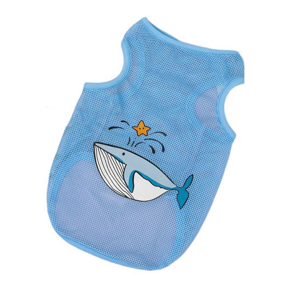 Summer Cartoon Breathable Soft Polyester Fibre Dog Clothes Puppy Vest Cat T-shirt Cat Costume
