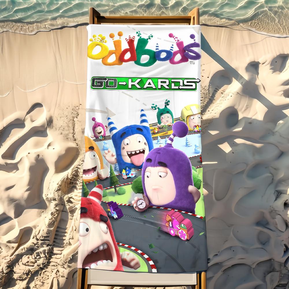 Милое мультяшное полотенце Oddbods Пляжное полотенце Дорожное Легкое Приятное для кожи Для бассейна Пляжа Кемпинга Круиза Лето
