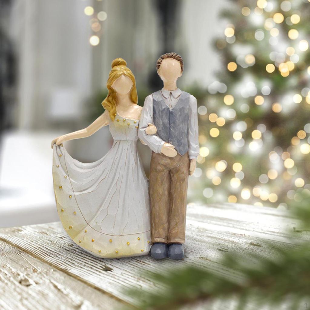 Wedding Character Statue Couple Sculpture Home Decor Romantic Figurines for Valentine's Day
