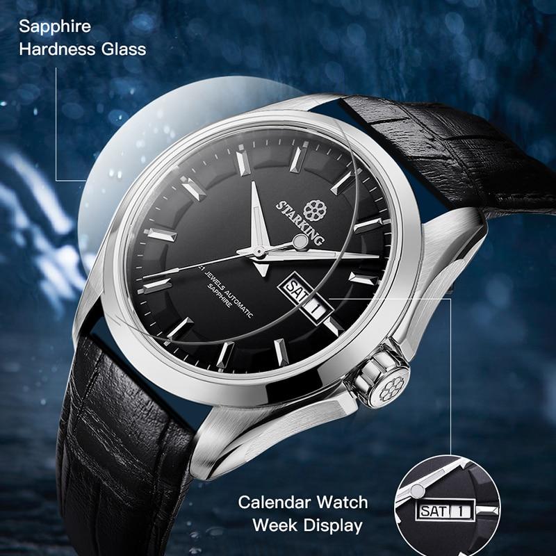 Starking Men Mechanical Watch Miyota 8205 Movt Automatic Self -Wind Watches Waterproof Sapphire Wristwatch Gift Relogio Masculino