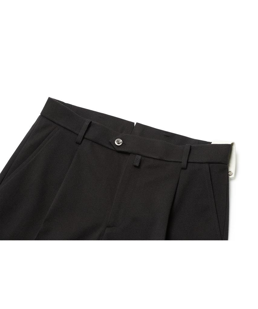 Mondiag Men'S Single-Pleat Herringbone Pants (Black)