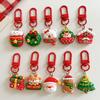 1PC Cartoon Shape Xmas Key Rings For Friends Key Holders Holiday Bag Pendants Part Resin Gifts Multiple Options Available