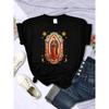 Street T-Shirts Our Lady of Guadalupe Printed Tee Shirts Comfortable O-Neck Short Sleeve Summer Casual Female Clothes