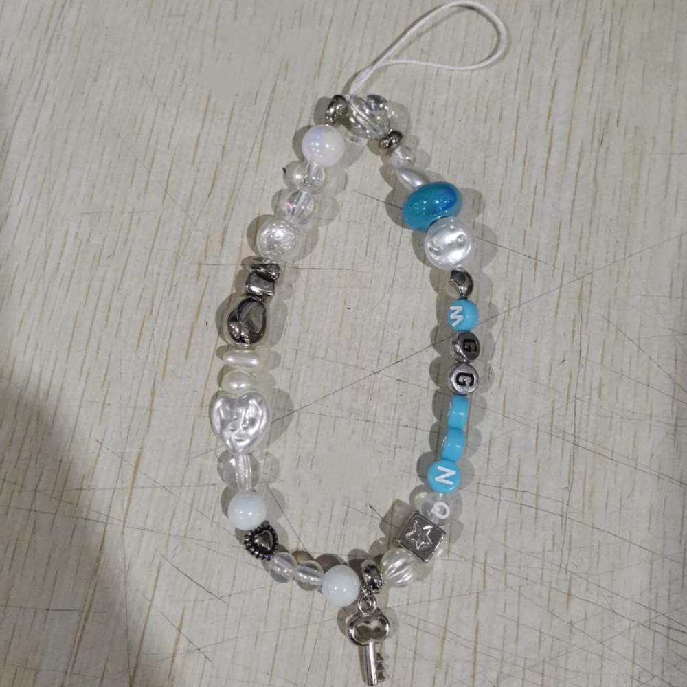 Hanging Cord Beaded Phone Chain Phone Charms Mobile Lanyard Trendy Pendant Phone Strap Women Girls