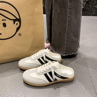 Модные женские мюли на плоской подошве, со шнуровкой, с закрытым носком, из коровьей замши, женские тапочки для отдыха, удобные zapatillas de mujer