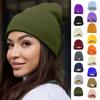 Womens Satin Lined Knit Hat Acrylic Winter Hats For Women Men Silk Lined Soft Slouchy Warm Cuffed Knitted Hat