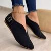Fashion Women's Retro Pointed Toe Loafers Lightweight Toe Suede Women Flats Shoes Slip On Casual Shoes Plus Size 35-43 Zapatos De Mujer