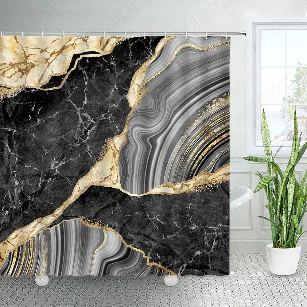 Abstract Mid Century Shower Curtains Boho Arch Sun Beige Modern Minimalistic Home Bathtub Bathroom Curtain Fabric Decoration Set
