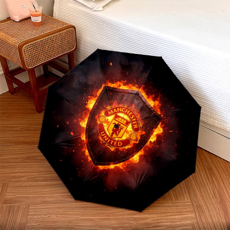Man United3pattern, automatic folding umbrella, portable and foldable design, 8 ribs, a Christmas or birthday gift.
