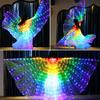LED Isis Wings Colorful LED Butterfly Wings with Telescopic Sticks Christmas Light Up Performance Costume Belly Dance Wings
