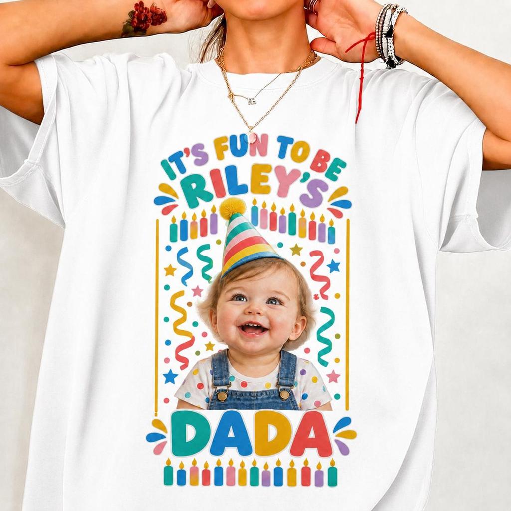 Custom Photo First Birthday Family Shirts, Fun To Be One Matching Tees