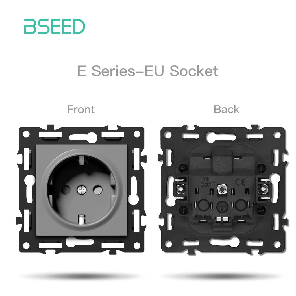 Модули переключателей BSEED WIFI Click Switch, детали для умных выключателей света, белая стеклянная рамка, комбинированные настенные розетки для самостоятельной сборки, USB-зарядный ключ, серия E.