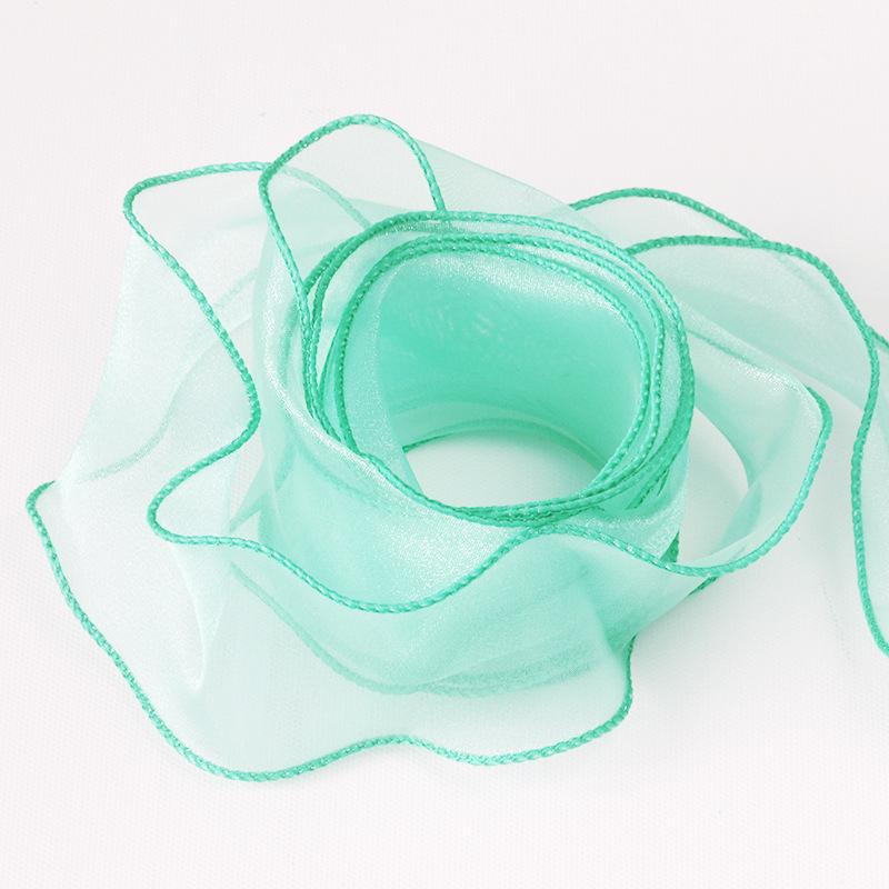 10 м красочная волнистая шелковая лента из органзы с бантом, материал для свадебного украшения для волос, подарок «сделай сам», ленты для рождественских фестивалей, 40 мм YSX