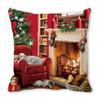 45 * 45cm Christmas Merry Christmas Party Print Pattern Cushion Cover Home Living Room Sofa Decoration Throw Pillow Cover