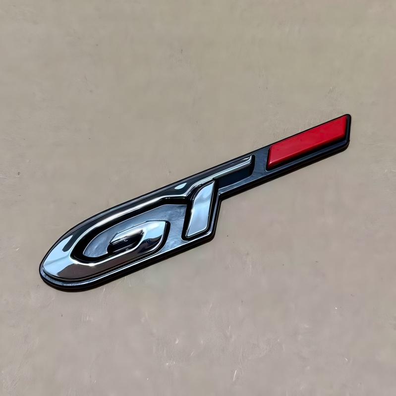 dgwxr9 1X New Car-styling Sticker ABS GT Badge Emblem Sticker Trunk Rear Stikcers Decal For 5008 4008 3008GT 2008 508 408 308