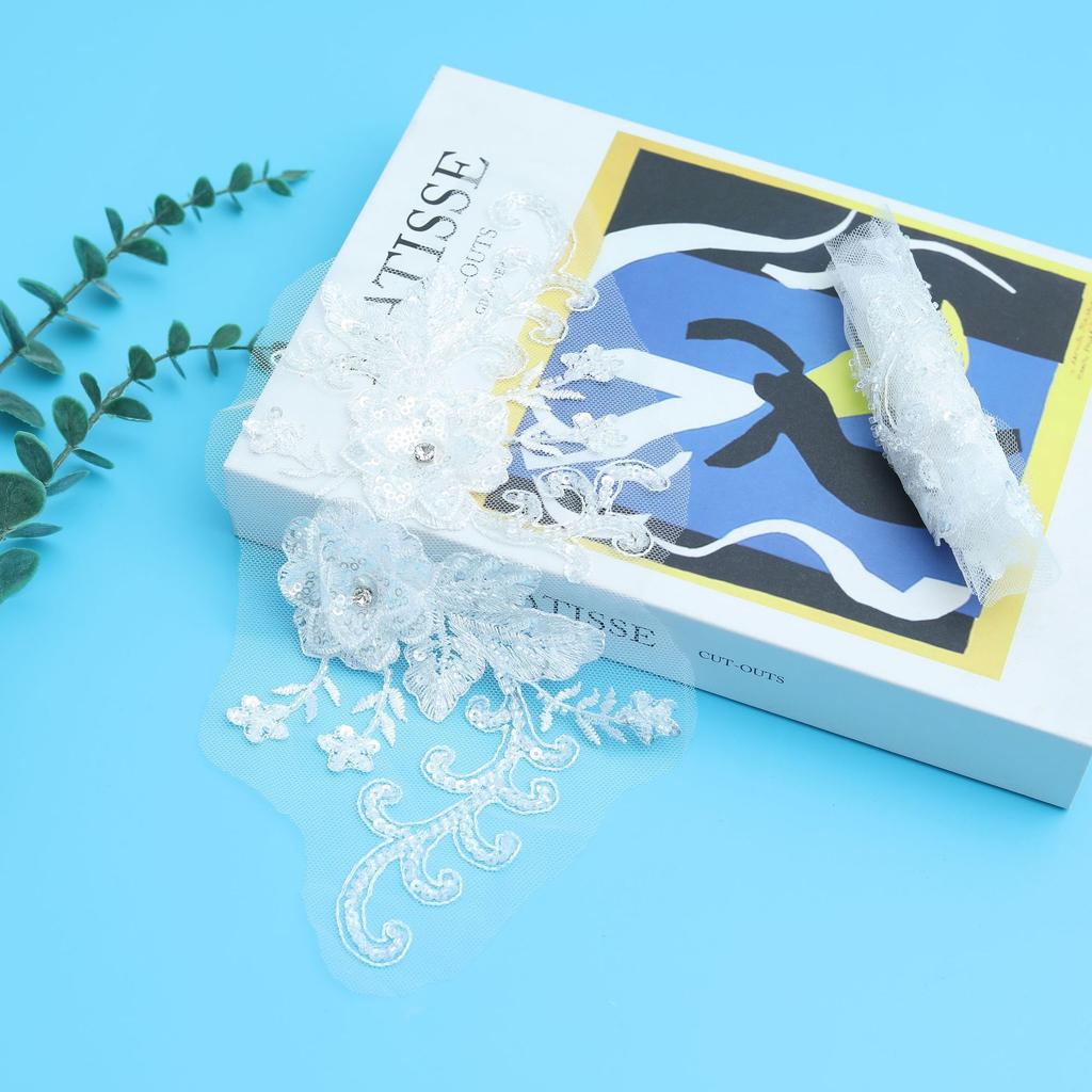 Bead Embroidery Bead Lace Mesh Diy Accessories Lace To Flower Cloth Sticker Wedding Dress Women'S Performance Clothes