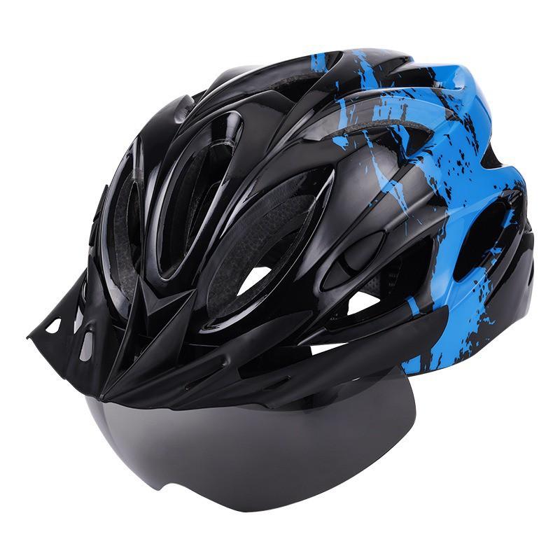 Integrated Cycling Helmet With Magnetic Snap-on Visor Rear LED Light Unisex Mountain Bike Half EPS Foam CE CPSC
