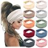Solid Color Headband Women Wide Bohemian Yoga Hair Band Boho Casual Hair Accessory for Dance Biker