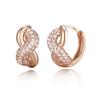 ELLE Jewelry 14K Twisted Cubic One-Touch Earrings (Gold Pin) ELGPEE328