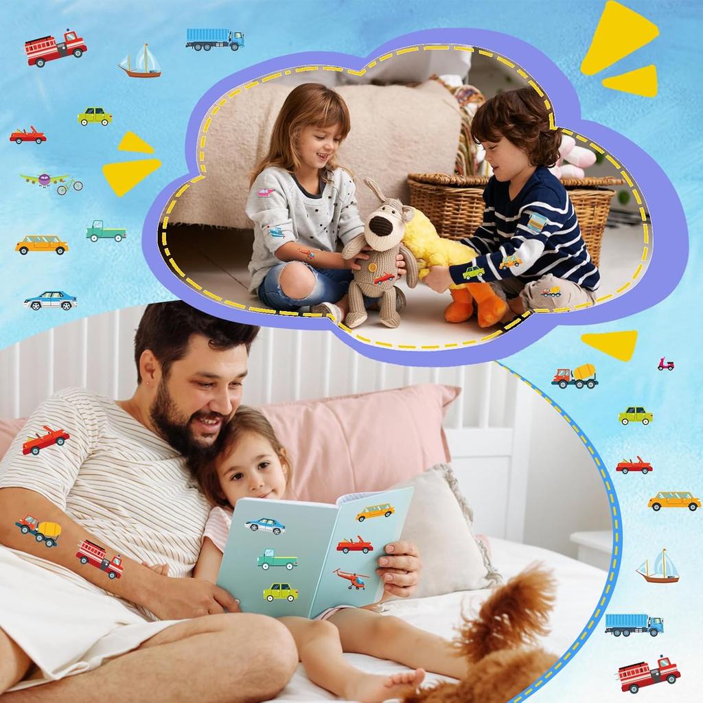 279pcs Cars and Trucks Stickers, Engineering Vehicle Decals, Kids Transportation Construction Truck Stickers for Toddler Boys and Girls Gifts,