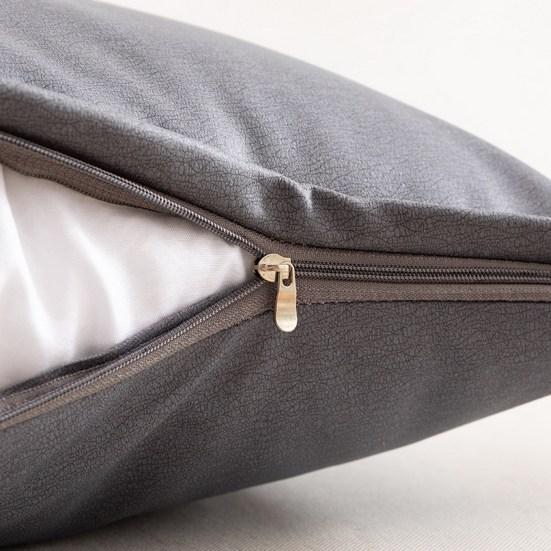 Square Pillow Case Houndstooth Solid Color Golden Strap Splicing Thickened Sofa Bed Decoration Pillow Cushion Cover for Indoor