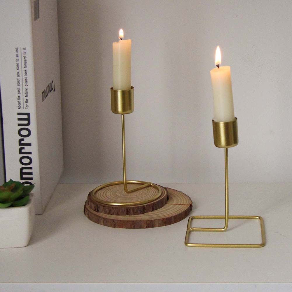 Exquisite Metal Candlestick Iron Art Single Head Candlestick Gold Candle Holders  Home Decor