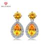 Luxury Drop Earrings For Charm Lady With Water Drop Shape Gemstones Female Fine Jewelry Gift