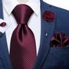 Classic 8.5cm Necktie Set for Men Striped Tie Silk Tie With Brooch Pin Hanky Cufflink Business Party